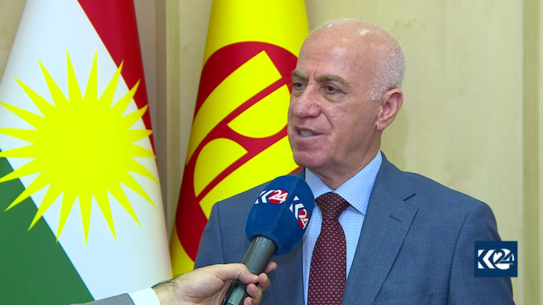 KDP Spokesperson Mahmood Mohammed speaks to Kurdistan 24 in a previous interview. (Photo: Kurdistan 24)