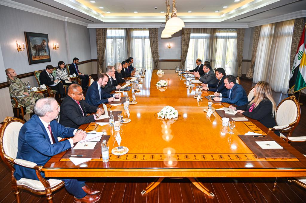 Kurdistan Region Prime Minister briefed US, EU, Indian, Italian diplomats on KRG reform in Erbil, Nov. 2, 2022. (Photo: KRG) 