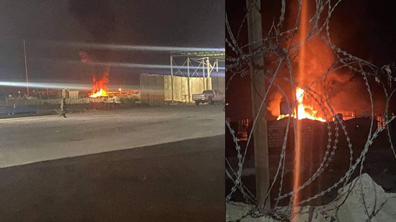A strike on a pro-Iran militia convoy in eastern Syria near the border with Iraq killed around 15 people overnight (Photo: submitted to Kurdistan 24)