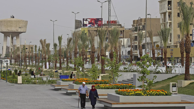 Alongside the monument, a previously abandoned promenade has been paved and planted with gardens of flowers and palm trees Sabah (Photo: ARAR/AFP)