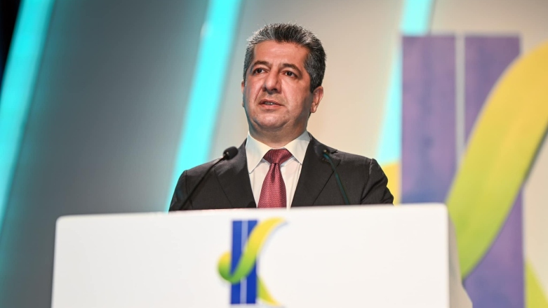 Kurdistan Region Prime Minister Masrour Barzani delivers his remarks at the inauguration of Kurdistan Innovation Institute in the capital Erbil, Nov. 14, 2022. (Photo: KRG)