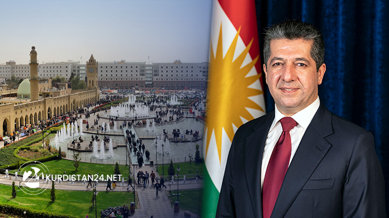 Erbil city and Prime Minister Masrour Barzani (Photo: Kurdistan 24)