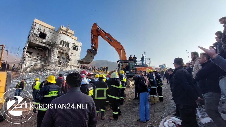 Search efforts in Sulaimani (Photo: Kurdistan 24)