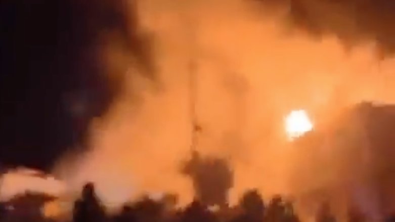 Screenshot of a video of the Duhok gas explosion, Nov. 22, 2022 (Photo: Kurdistan 24).