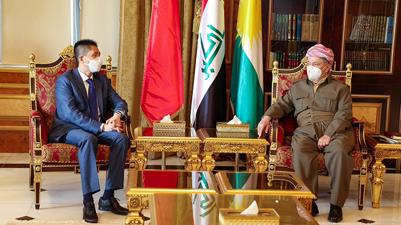 دیدار پرزیدنت مسعود بارزانی و سفیر چین در عراق