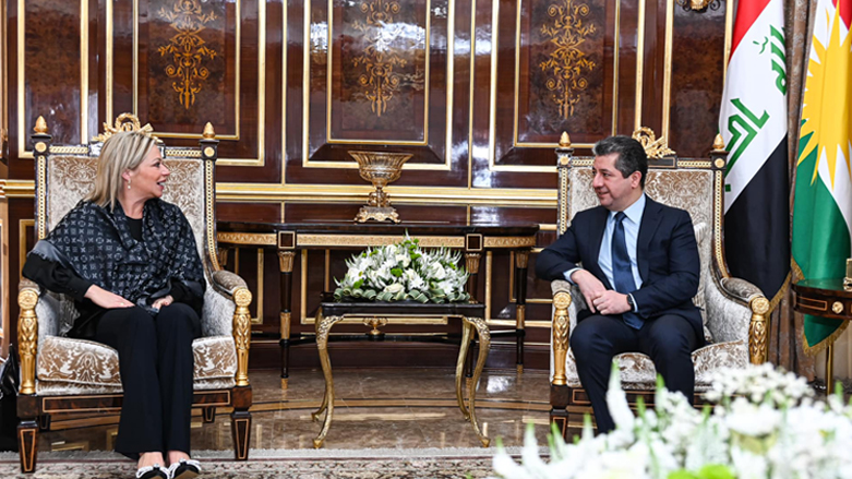 Kurdistan Region Prime Minister Masrour Barzani (right) during his meeting with United Nations envoy to Iraq Jeanine Hennis-Plasschaert, Nov. 24, 2022. (Photo: KRG)
