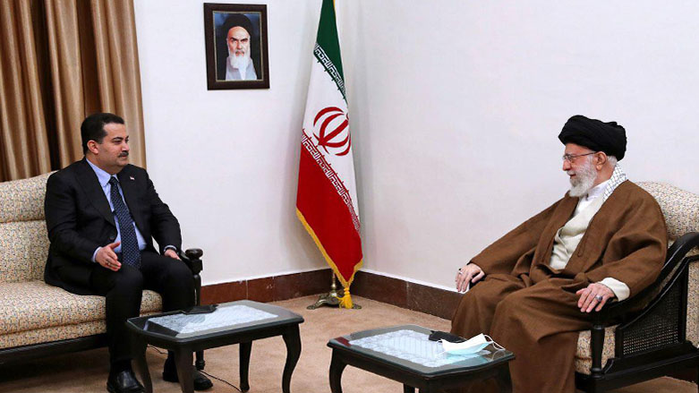 دیدار علی خامنه‌ای، رهبر جمهوری اسلامی ایران و محمد شیاع السودانی، نخست وزیر عراق