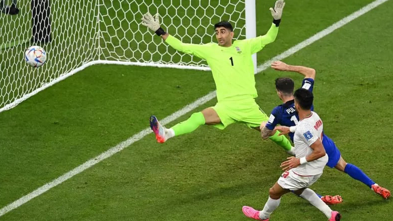 تیم آمریکا در دقیقه ٣٨ بازی، به گل رسید و بر ایران برتری یافت