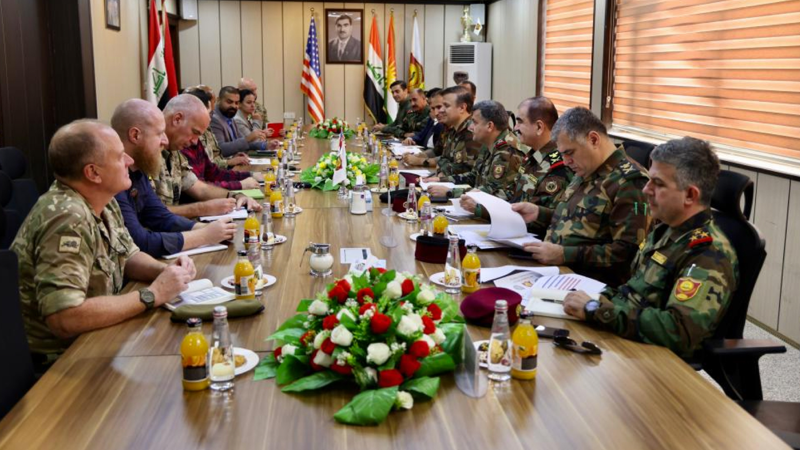 Senior coalition officials on Thursday discussed the Peshmerga reform process with Peshmerga officials, Nov. 2, 2023 (Photo: Ministry of Peshmerga).