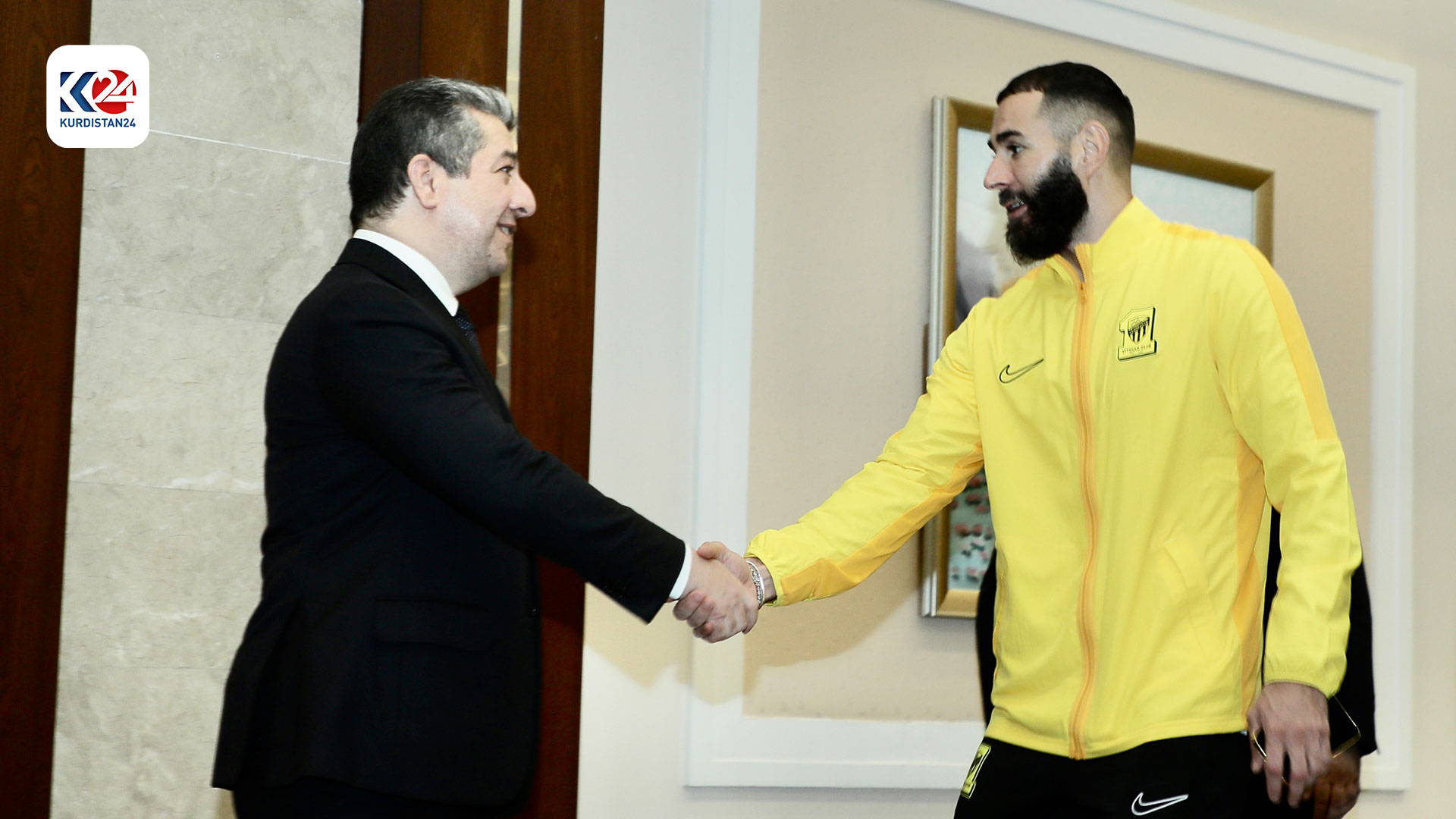 بە وێنە؛ سەرۆکوەزیران مەسرور بارزانی پێشوازی لە شاندی یانەی ئیتیحاد کرد