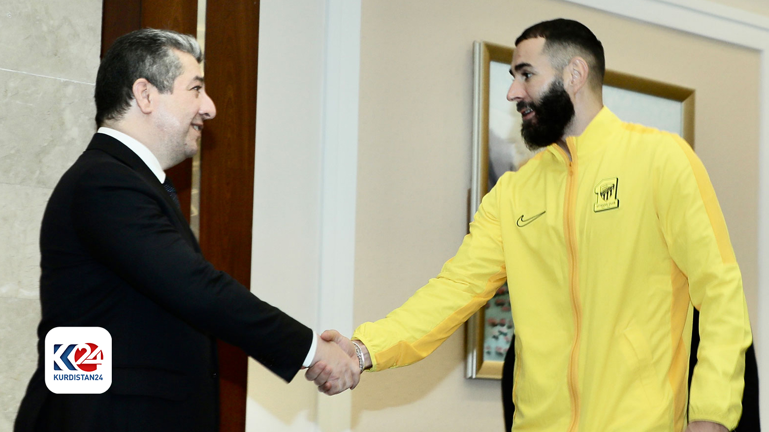  رئيس حكومة إقليم كوردستان يستقبل وفد نادي الاتحاد السعودي