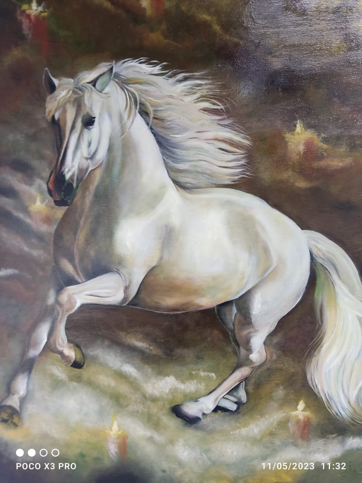 One of the paintings of Arazu Yazdanifar. (Photo: Erbil Governorate/ Facebook) 