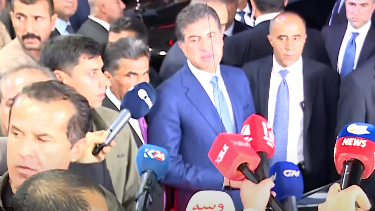 نچیروان بارزانی، رئیس اقلیم کوردستان در حین پاسخ به سئوالات گزارشگر کوردستان٢٤