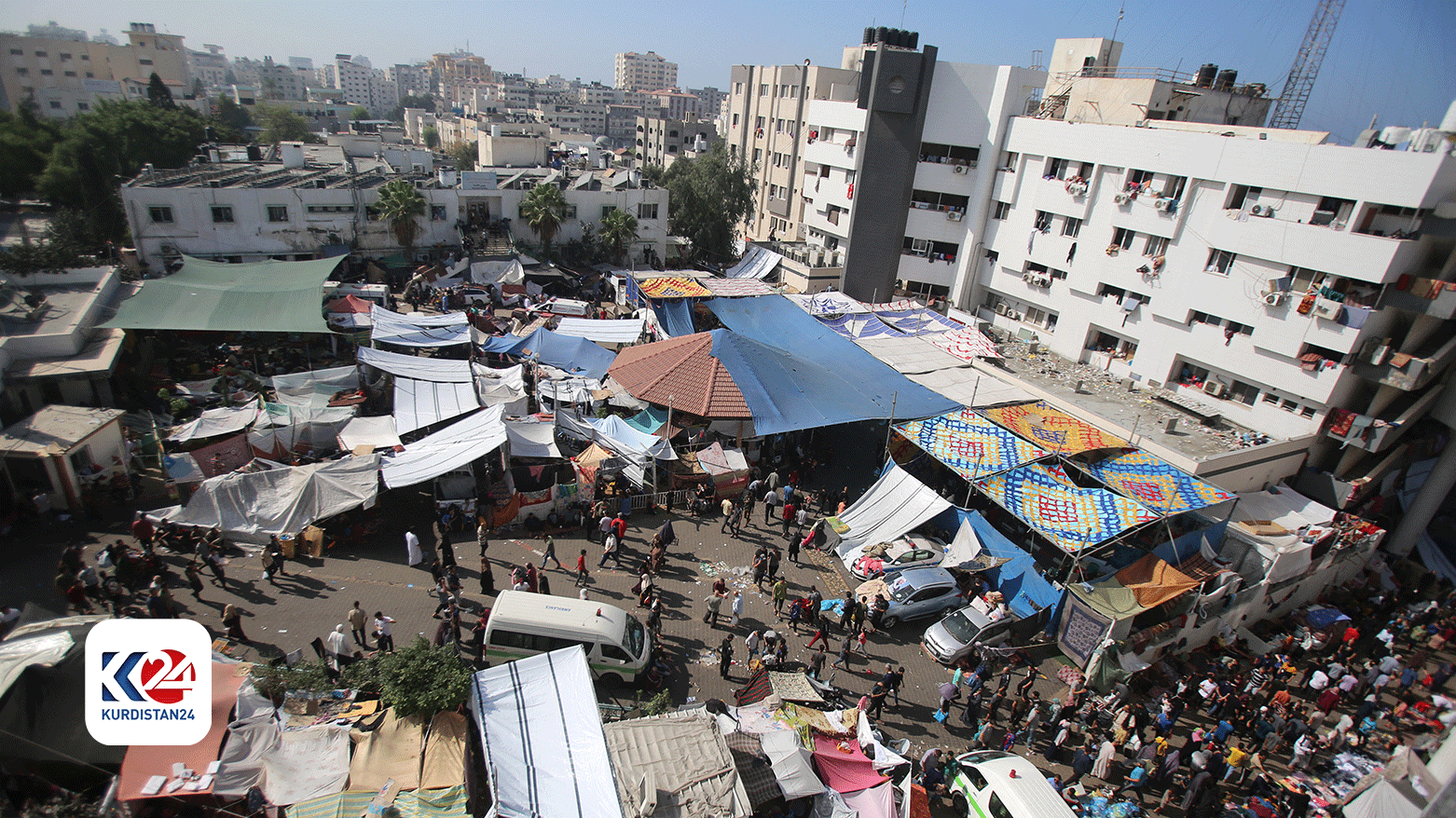نەخۆشخانەی شیفا لە غەززە - وێنە: AFP