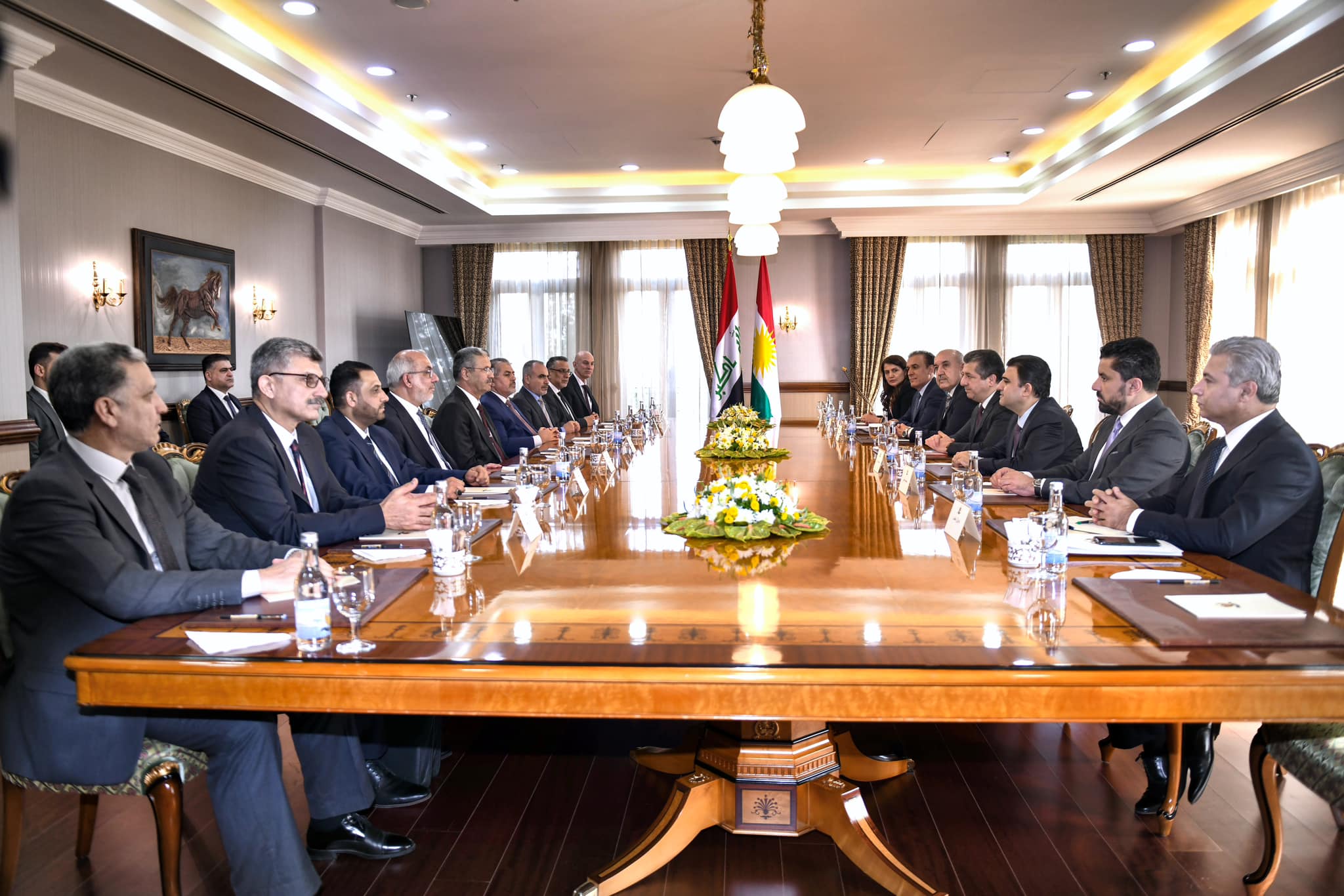 Iraqi, KRG officials convene in Erbil to discuss the resumption of the Kurdistan Region's oil export, Nov. 12, 2023. (Photo: KRG)