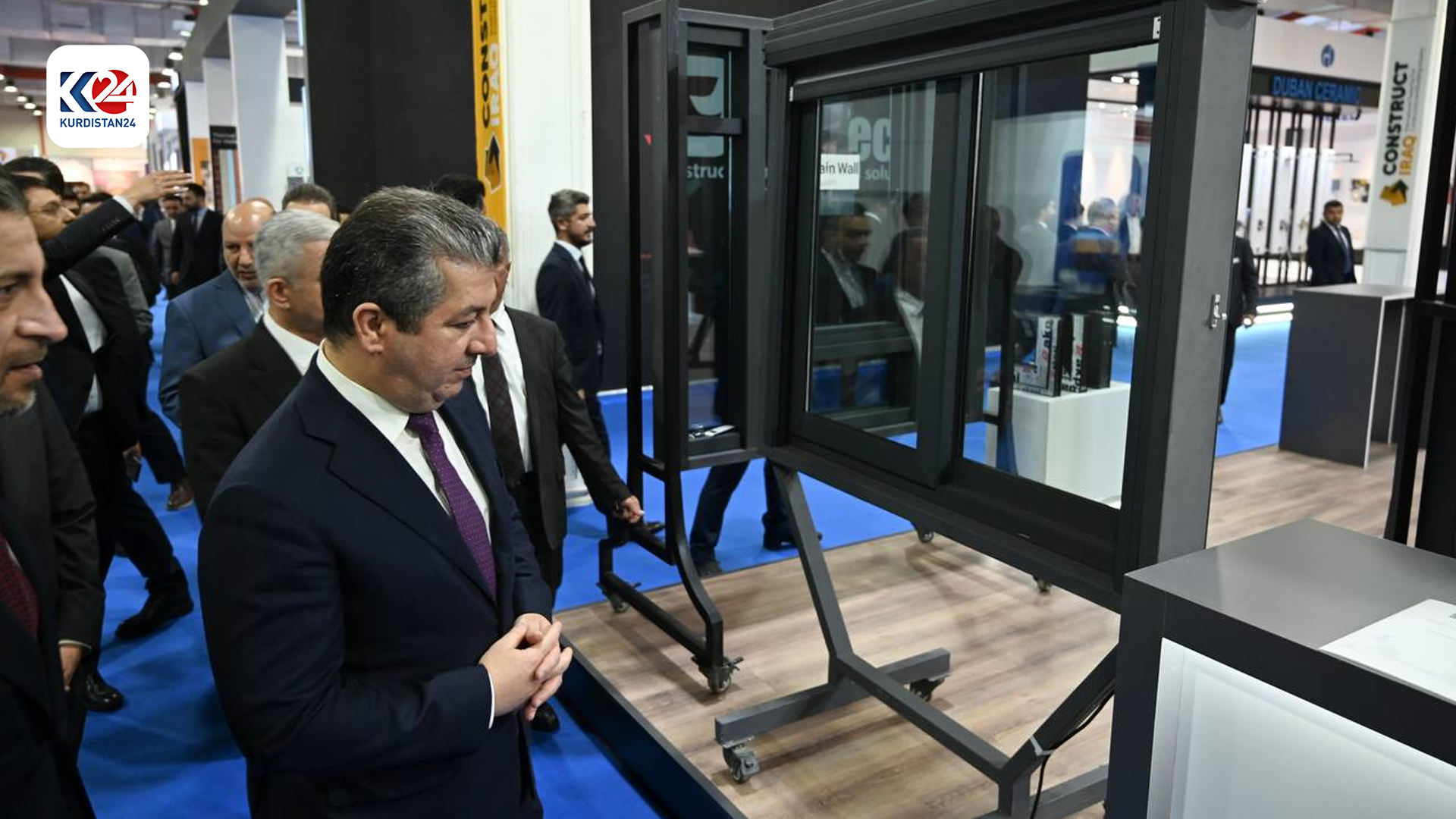 کردنەوەی پێنجەمین پێشانگەی بازرگانی نێودەوڵەتیی پیشەسازی و بیناسازی لە هەولێر لەلایەن مەسرور بارزانییەوە