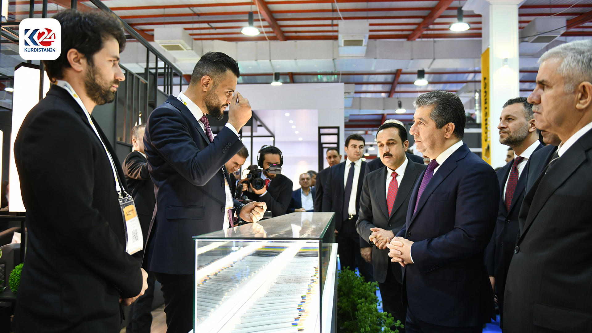 کردنەوەی پێنجەمین پێشانگەی بازرگانی نێودەوڵەتیی پیشەسازی و بیناسازی لە هەولێر لەلایەن مەسرور بارزانییەوە