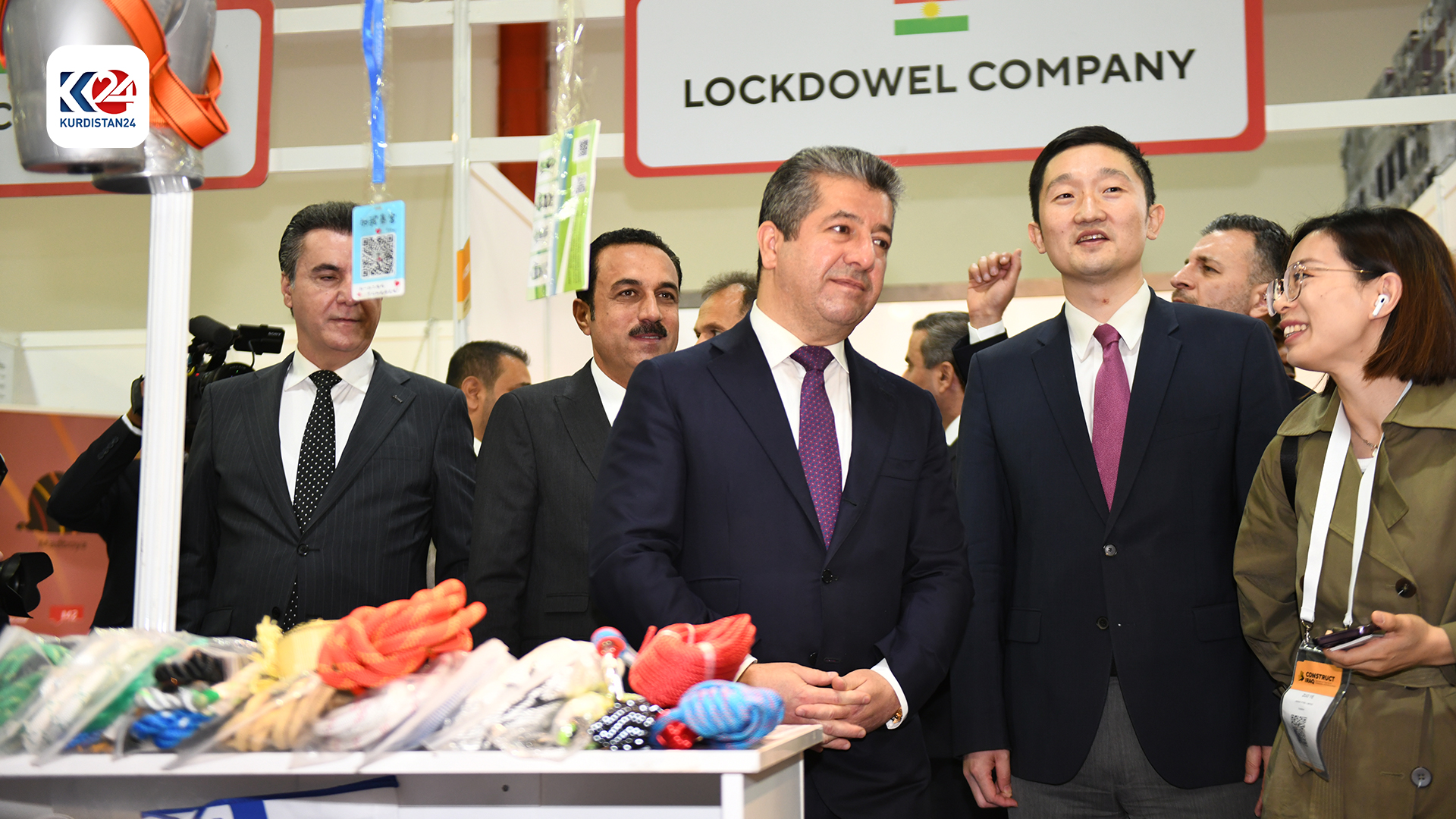 کردنەوەی پێنجەمین پێشانگەی بازرگانی نێودەوڵەتیی پیشەسازی و بیناسازی لە هەولێر لەلایەن مەسرور بارزانییەوە