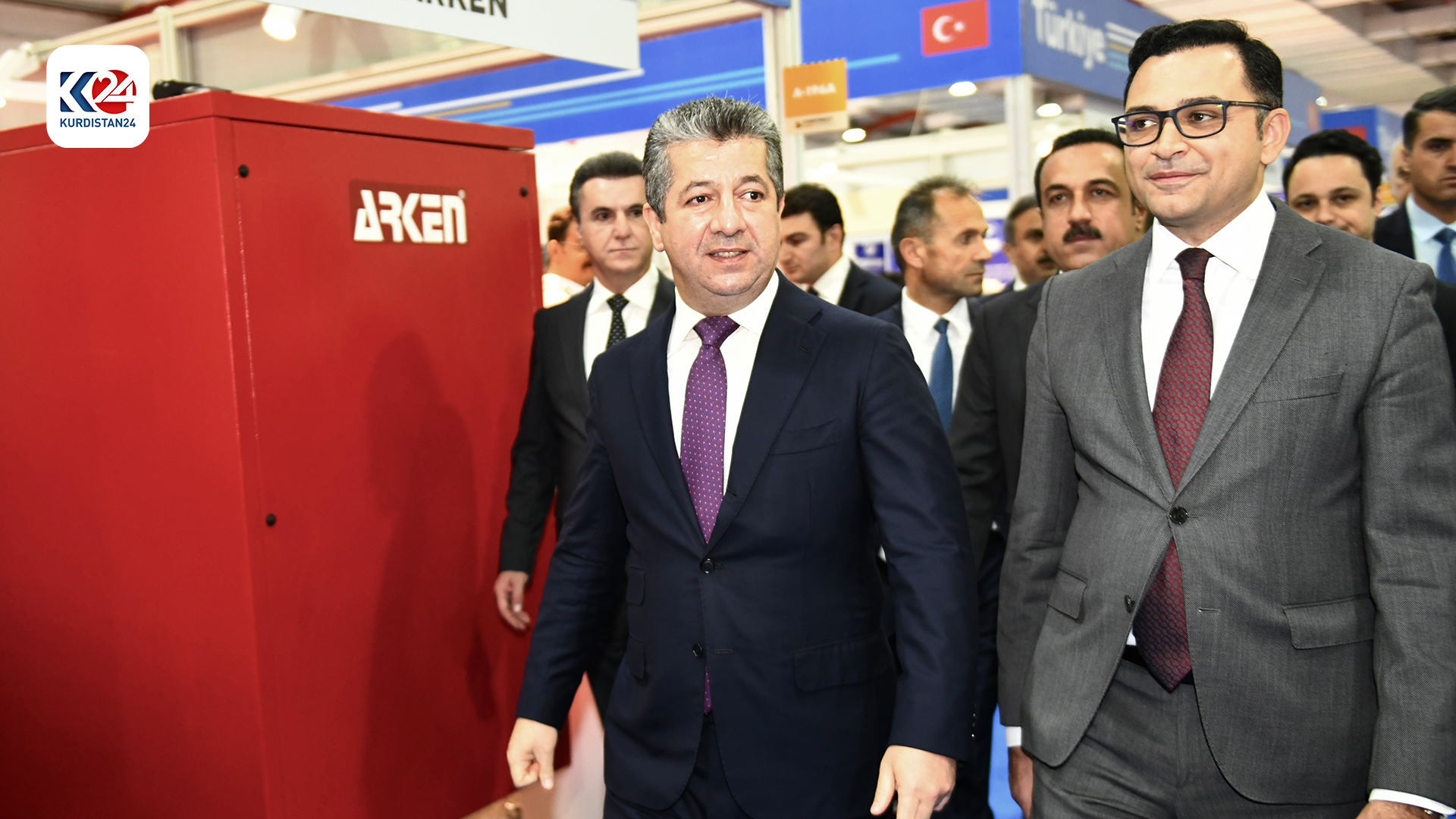 کردنەوەی پێنجەمین پێشانگەی بازرگانی نێودەوڵەتیی پیشەسازی و بیناسازی لە هەولێر لەلایەن مەسرور بارزانییەوە