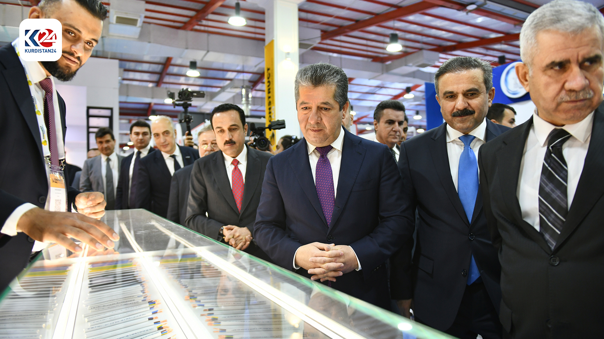 کردنەوەی پێنجەمین پێشانگەی بازرگانی نێودەوڵەتیی پیشەسازی و بیناسازی لە هەولێر لەلایەن مەسرور بارزانییەوە