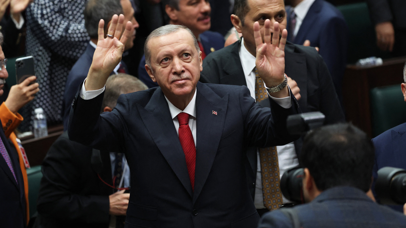 Turkish President and the leader of the Justice and Development (AK) Party Recep Tayyip Erdogan on November 15, 2023 (Photo: Adem Altan/AFP)