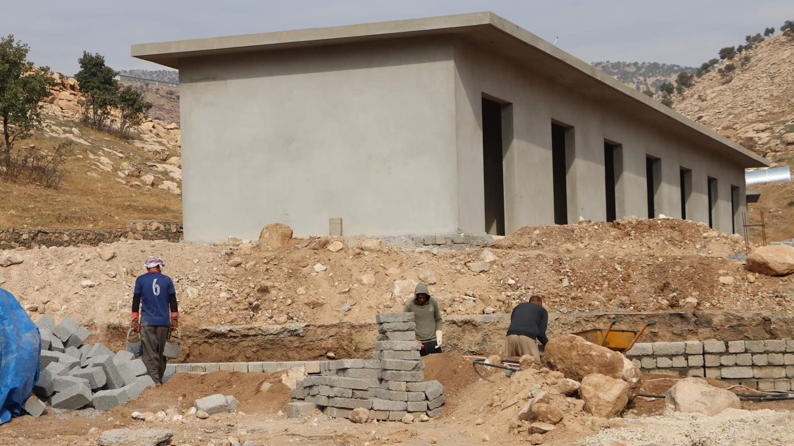 کارکردن لە شێڵتەری ئاژەڵە بێلانەکانی دهۆک (وێنە: سەرۆکایەتیی شارەوانیی دهۆک)