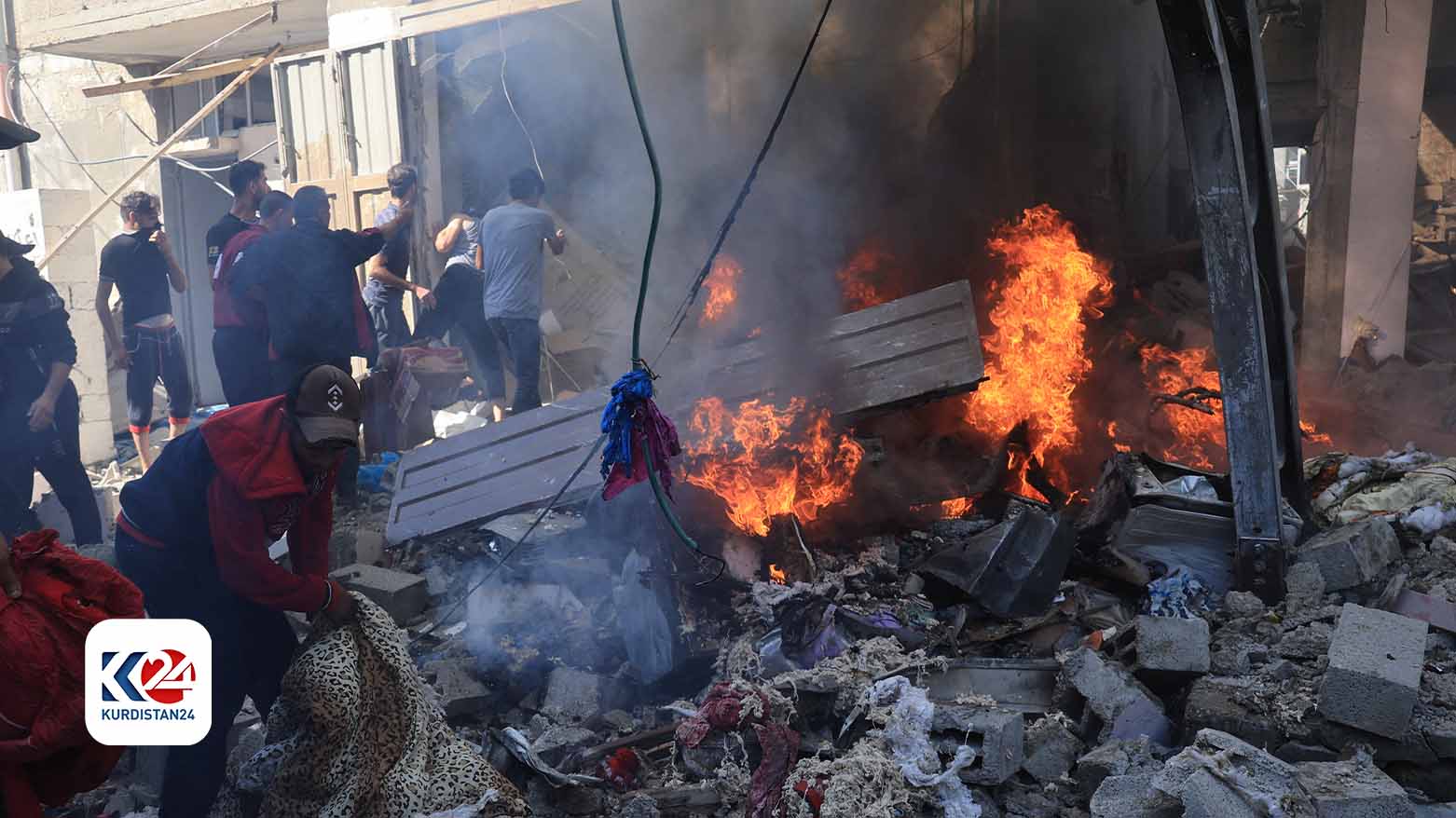 دیمه‌نێكی هێرشه‌كانی ئیسرائیل بۆسه‌ر غه‌ززه‌ / وێنه‌: AFP
