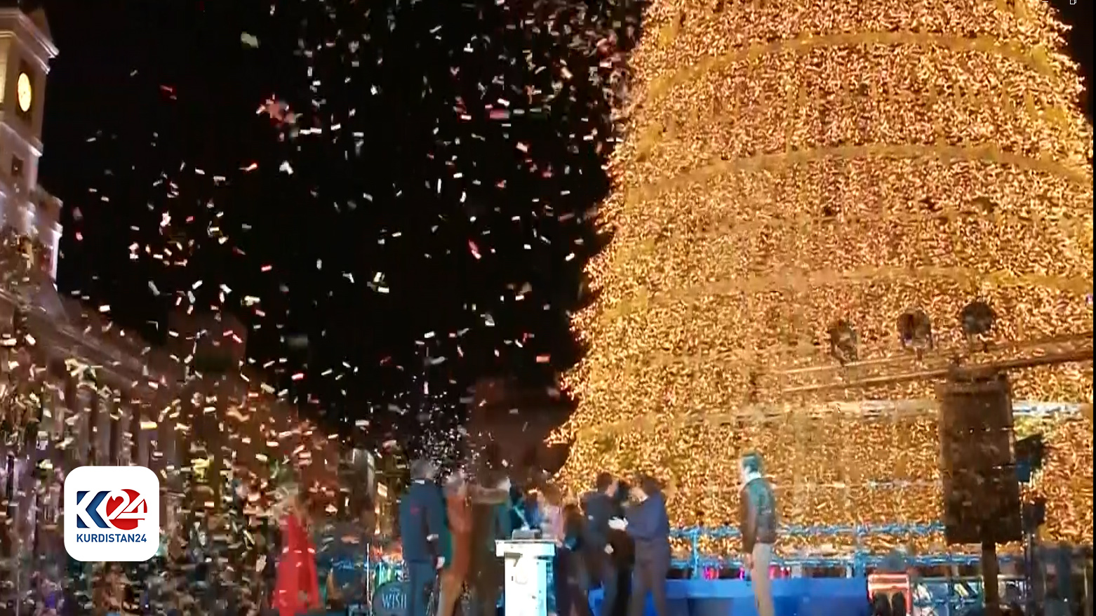 درخت کریسمس در میدان مرکزی مادرید