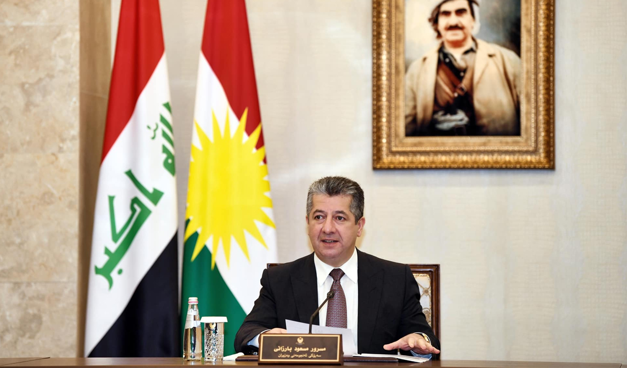 Kurdistan Region Prime Minister Masrour Barzani is pictured during a weekly cabinet session in Erbil, Oct. 25, 2023. (Photo: KRG)