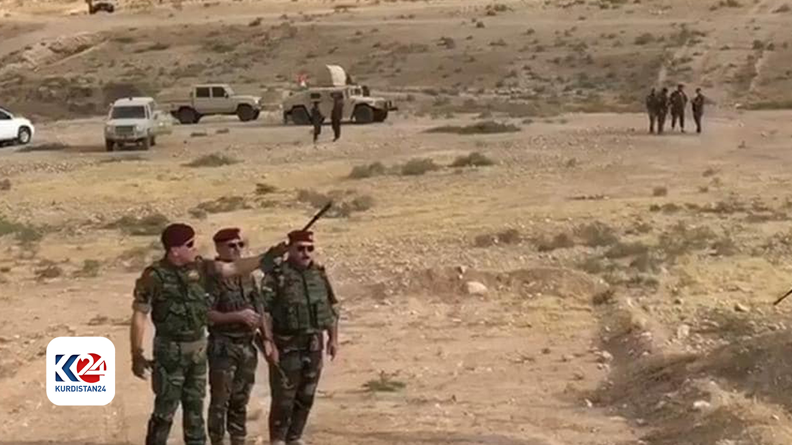 نیروهای پیشمرگ کوردستان و ارتش عراق در حال انجام عملیات مشترک در کوه قره‌چوغ