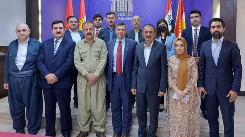 The Peshmerga Affairs Parliament Committee discussed the latest updates on Peshmerga Reform with US and Dutch officials on Wednesday (Photo: Kurdistan Parliament)