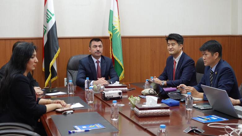 KRG Minister of Planning Dara Rashid (center) meeting with officials from KOICA. (Photo: KRG)