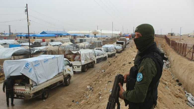 Just under 100 displaced Syrians left al-Hol camp on Jan. 19, 2021. (Photo: Internal Security Forces)