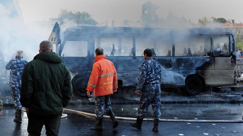 انفجار اتوبوس حامل نظامیان در دمشق
