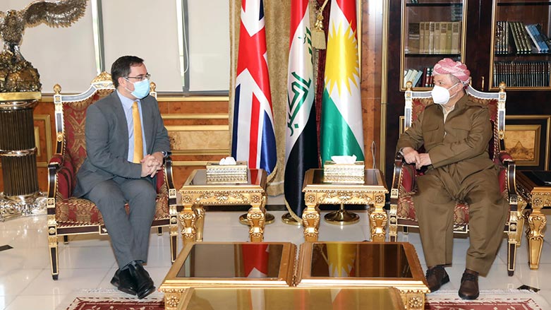 پرزیدنت مسعود بارزانی و مارک بریسون ریچاردسون، سفیر بریتانیا در عراق