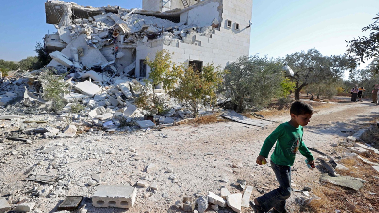 Destruction following the Syrian government shelling in Idlib, northwestern Syria, Sept. 8, 2021. (Photo: AFP)