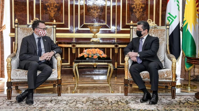 مسرور بارزانی نخست‌وزیر اقلیم کوردستان و سفیر کانادا در عراق