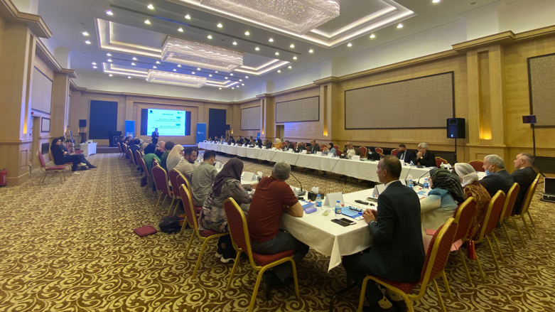 Academics, government officials, civil society members discussing water pollution and management in Iraq and Kurdistan Region, Oct. 28, 2021. (Photo: Clean Tigris/KRG)