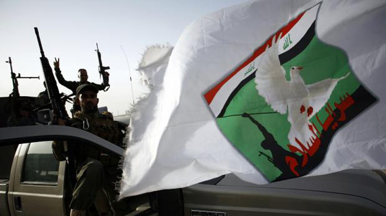 The flag of the Saraya al-Salam militia, headed by influential Iraqi cleric Muqtada al-Sadr. (Photo: AFP)