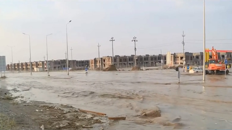 Flash flooding in Kurdistan Region's Erbil city on Oct. 30, 2021. (Photo: Kurdistan 24)