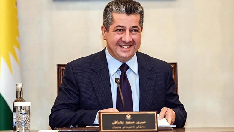 رئيس حكومة إقليم كوردستان مسرور بارزاني خلال اجتماع اليوم