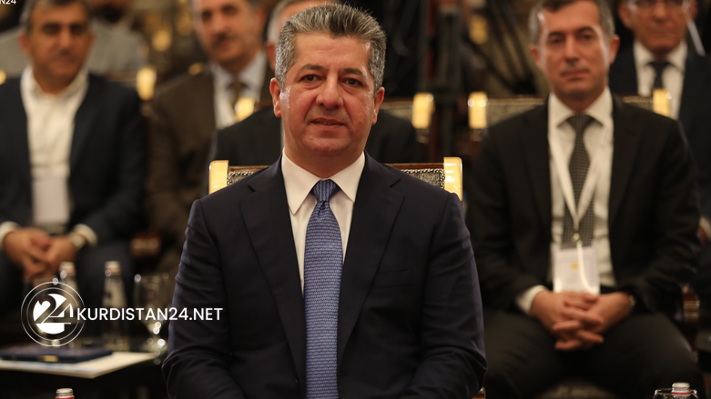 PM Masrour Barzani spoke today at the conference titled “Kurdish question in the Middle East” in Erbil (Photo: Kurdistan 24)