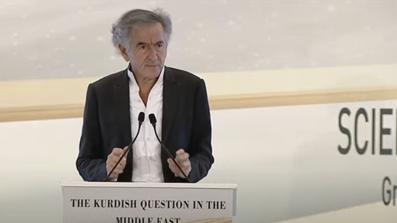 French philosopher and author Bernard-Henri Levy speaks at the Erbil conference “Kurdish question in the Middle East” (Photo: Kurdistan 24)