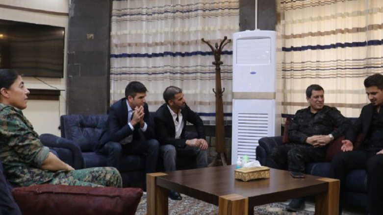 The SDF leadership recently met the three youth from Kobani that were released from an Iraqi prison (Photo: SDF Press)