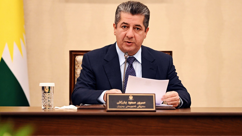 رئيس حكومة إقليم كوردستان مسرور بارزاني خلال جلسة مجلس الوزراء اليوم