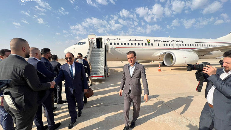 فڕۆکەی سەرۆکایەتیی عێراق لە فڕۆکەخانەی نێودەوڵەتیی کەرکووک