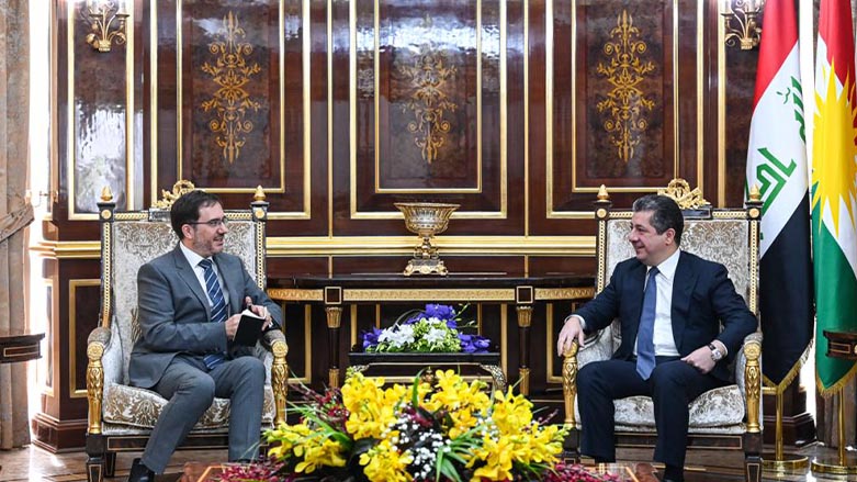 دیدار مسرور بارزانی، نخست وزیر اقلیم کوردستان و سفیر انگلستان در عراق