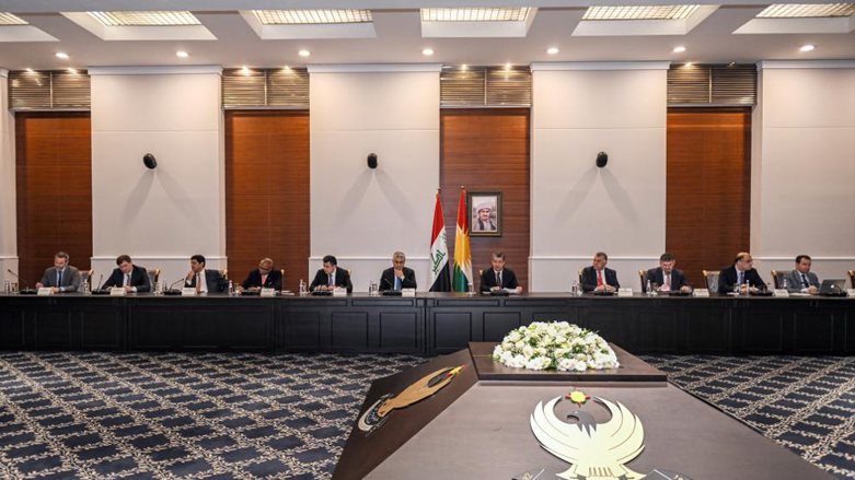 Kurdistan Region Prime Minister Marsour Barzani (center) during his meeting with the diplomatic community based in Kurdistan Region, Oct. 18, 2022. (Photo: KRG)