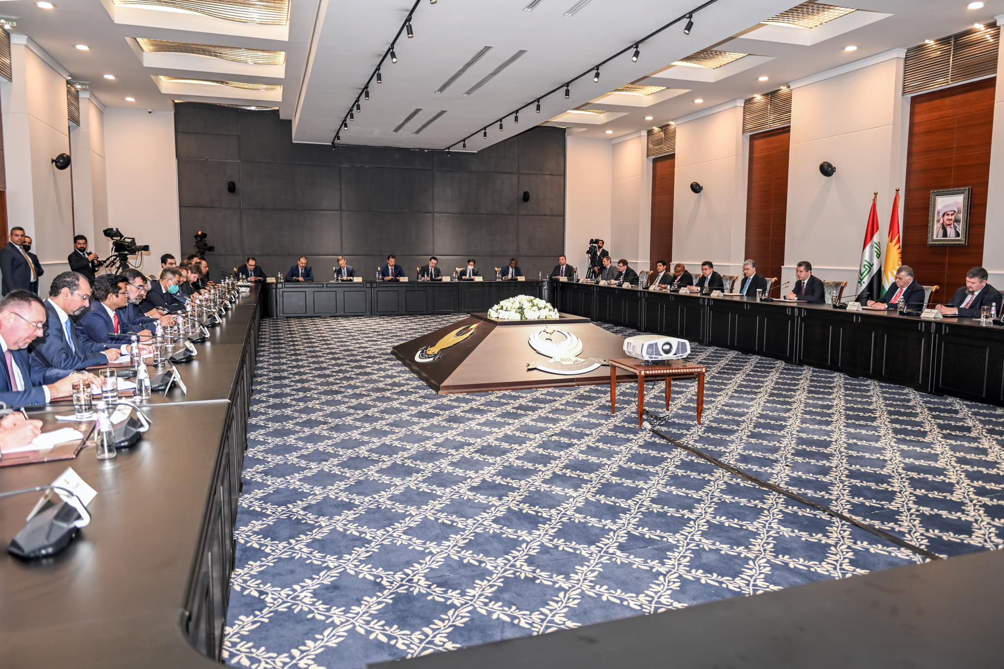 Prime Minister Masrour Barzani attends a session with the members of the diplomatic community in Kurdistan Region, Oct. 18, 2022. (Photo: KRG)