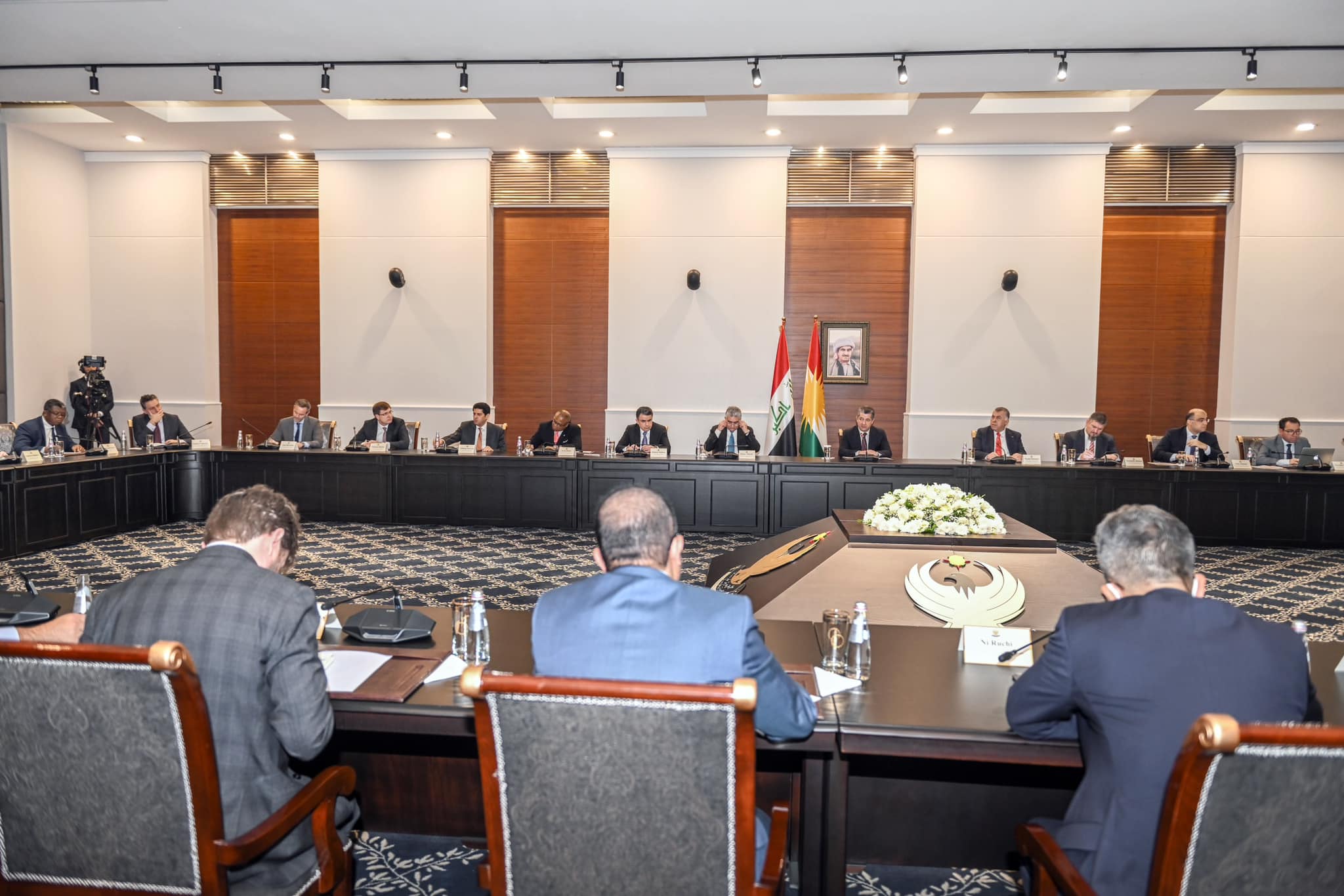 Prime Minister Masrour Barzani attends a session with the members of the diplomatic community in Kurdistan Region, Oct. 18, 2022. (Photo: KRG)
